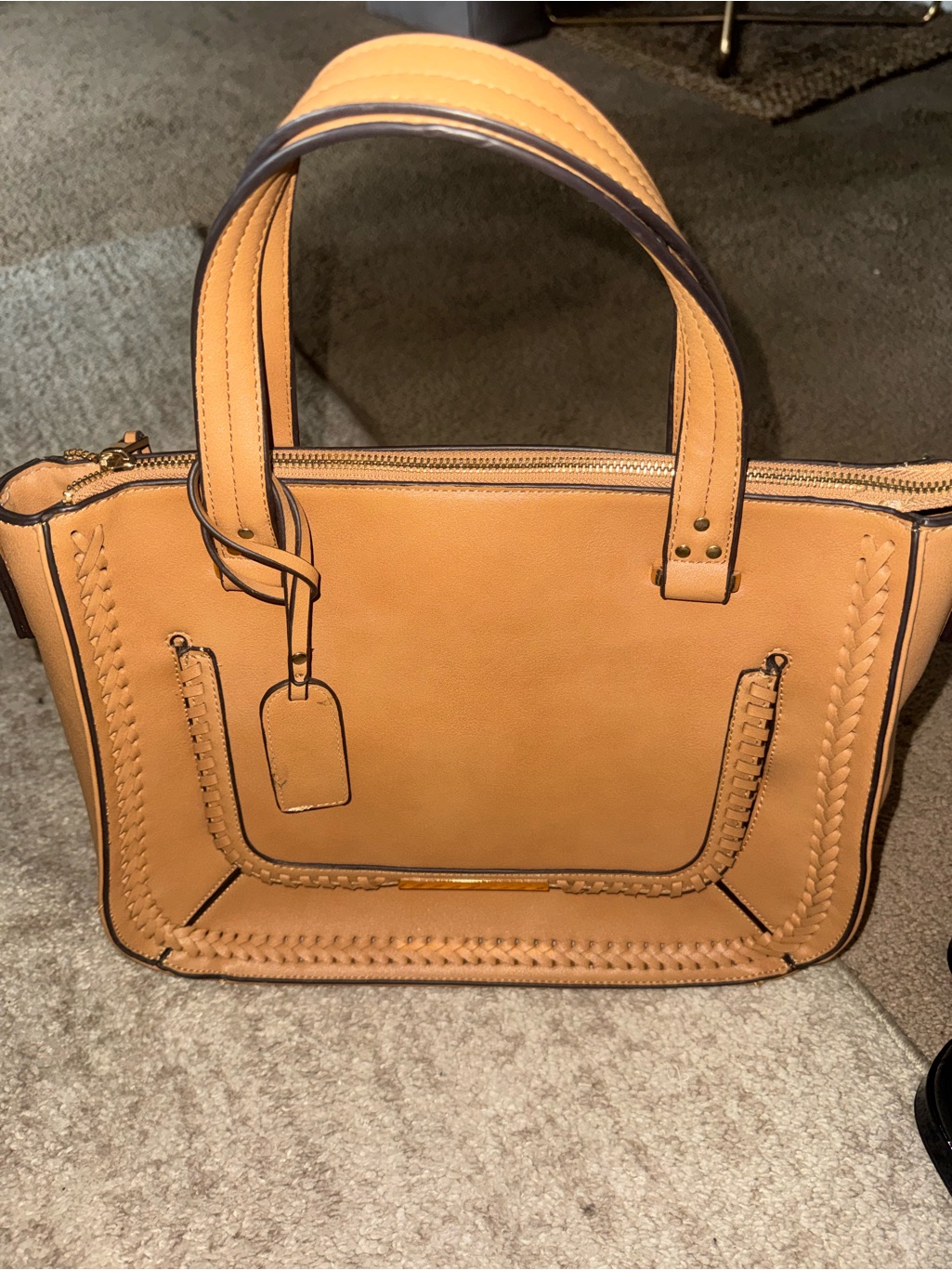 Preloved Structured Sole Society Faux Leather Satchel.